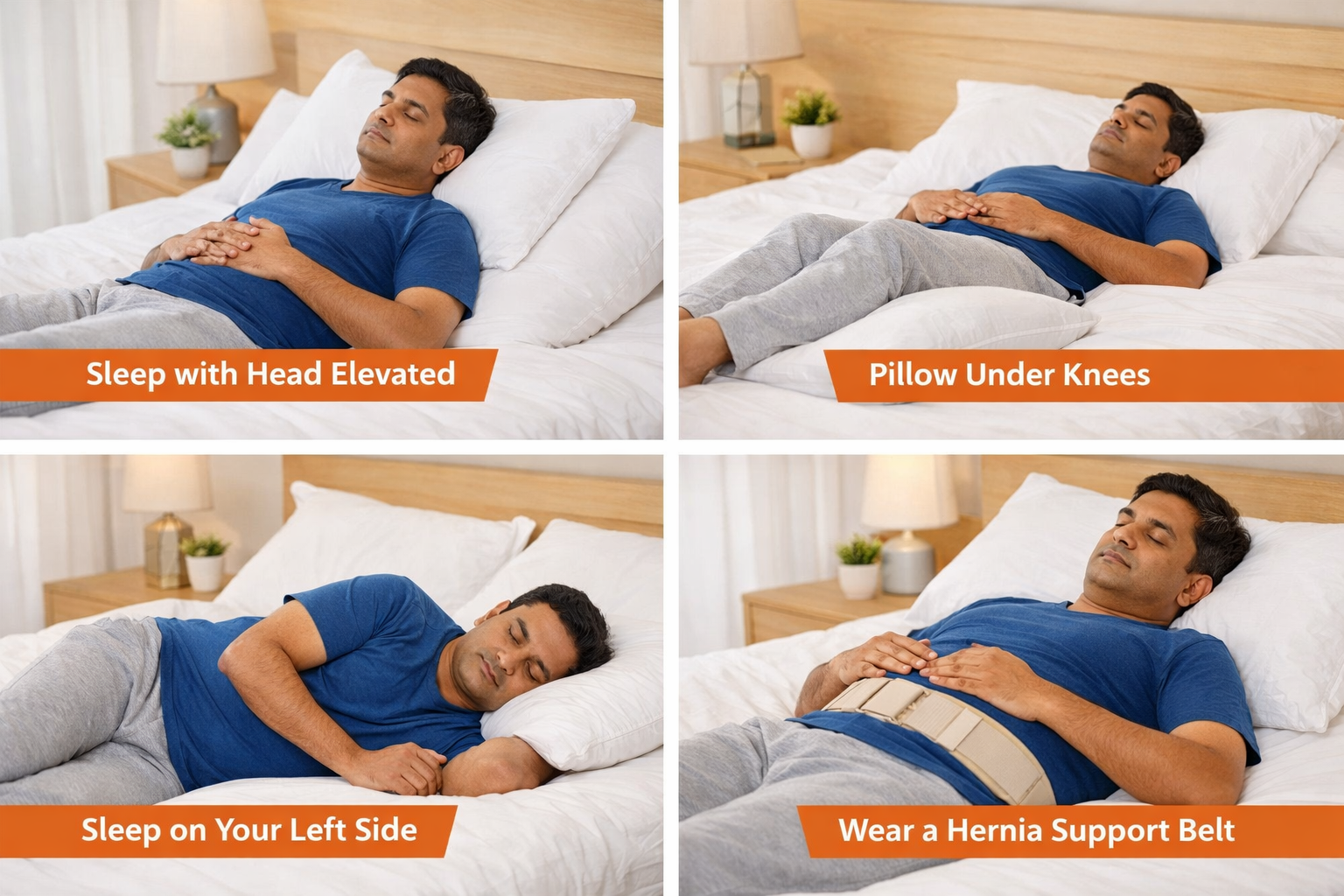 Best Ways to Sleep Safely When You Have a Hernia