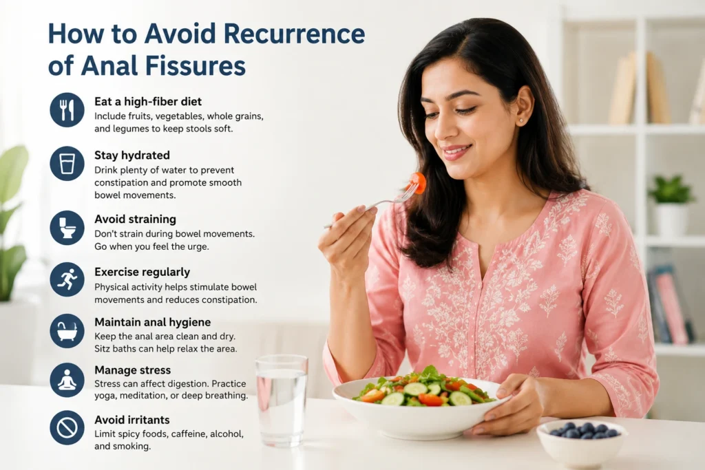 Find expert tips to prevent recurring anal fissures by Dr. Sandhya Bade in Pune